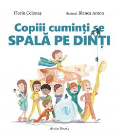 Copiii cuminti se spala pe dinti