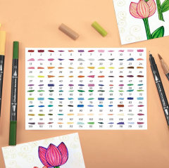 Set 120 markere - Ohuhu Maui - Dual Tips, Multicolor (Brush & Fineliner)