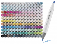 Set 168 markere - Ohuhu Honolulu - Dual Tips, Multicolor (Brush & Chisel)