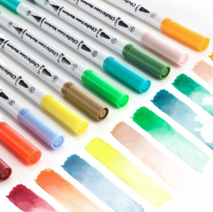 Set 160 markere - Ohuhu Maui - Dual Tips, Multicolor (Brush & Fineliner)