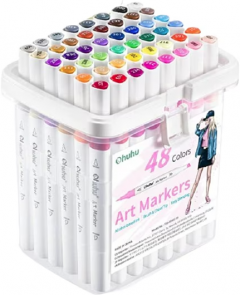 Set 48 Markere - Ohuhu Art Marker - Brush & Chisel