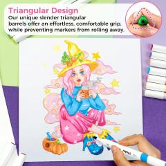 Set 48 Markere - Ohuhu Art Marker - Brush & Chisel