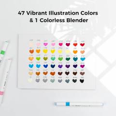 Set 48 Markere - Ohuhu Art Marker - Brush & Chisel