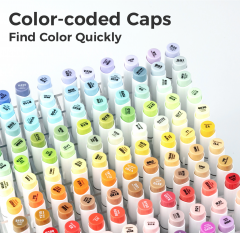 Set 320 markere - Ohuhu Honolulu - Dual Tips, Multicolor (Brush & Fine)