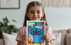 Set pictura pe numere + rama - Stitch