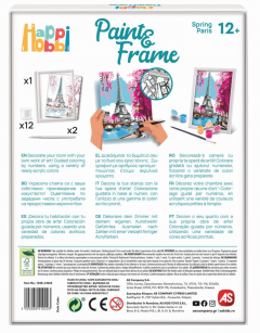 Set pictura pe numere + rama - Parisul primavara