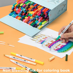 Set 160 markere - Ohuhu Maui - Dual Tips, Multicolor (Brush & Fineliner)