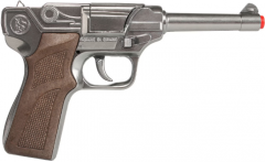 Jucarie - Pistol politie culoare otel, 8 capse
