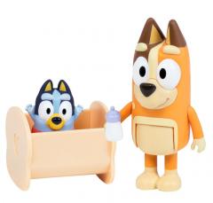 Set 2 figurine - Bluey - Baby Race: Chilli & Baby Bluey