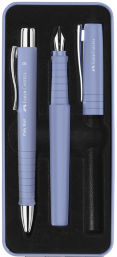 Set stilou B si pix XB Poly Lila - Faber-Castell
