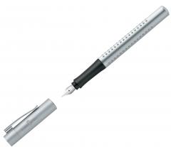 Stilou - Faber-Castell Grip 2011 F (Argintiu)