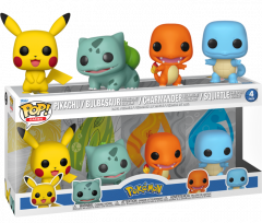 Set 4 figurine - Pop! Games - Pokemon: Pikachu, Bulbasaur, Charmander & Squirtle