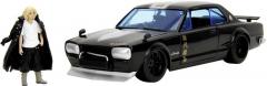 Set masinuta metalica Nissan Skyline GTR + figurina Mikey Tokyo Revengers