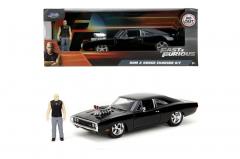 Set masinuta si figurina - Fast And Furious - Dom & Dodge Charger 1970