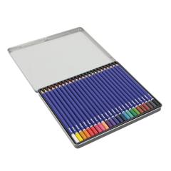 Set 24 Creioane colorate - Premium, in cutie metalica