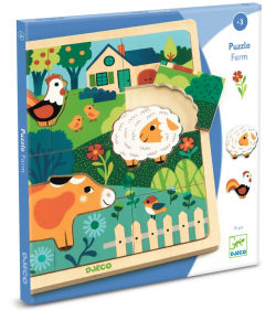 Puzzle 15 piese - Animale de la ferma