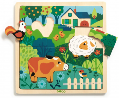 Puzzle 15 piese - Animale de la ferma