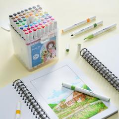 Set 64 carioci pe baza apa - Dual Tip - Multicolor