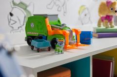 Jucarie - Patrula catelusilor - Camion de reciclare si figurina Rocky