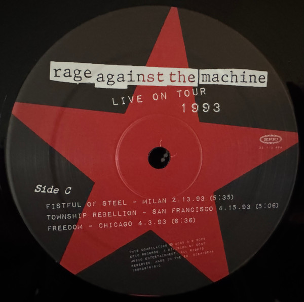 Live On Tour 1993 - Vinyl - Rage Against The Machine