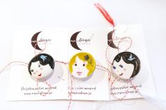 Martisor - Brosa portelan pictat (mai multe modele)