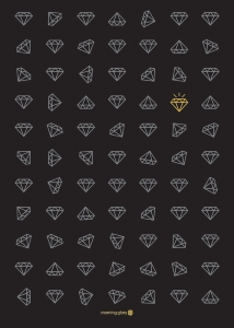 Carnet - Diamants Noir Letterbox