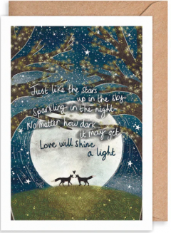 Felicitare - Love Will Shine a Light Two Foxes & Moon