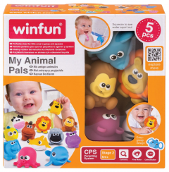 Set 5 jucarii de baie - Animalute din jungla