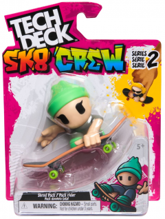 Set de joaca - Tech Deck Sk8 Crew Series 2 - Placa si figurina cu sapca verde