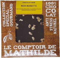 Tableta de ciocolata Comptoir de Mathilde neagra cu nuci si alune