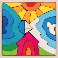 Puzzle in cutie 22 piese - Micul urs polar