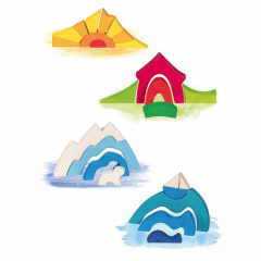 Puzzle in cutie 22 piese - Micul urs polar