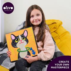Set creativ - Sensory Art - Pictura 3D cu argila usoara - Pisica