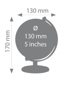 Glob pamantesc Gagarin, albastru-alb