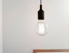 Lampa - Braided Pendant Light Blue/White | Kikkerland