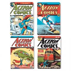 Set 4 suporturi pahar - Superman Action Comic Covers