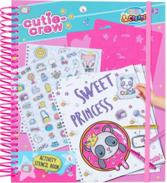 Set de colorat cu sabloane - Cutie Crew