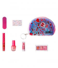 Set machiaj pentru copii, cu gentuta inclusa - Create It! 