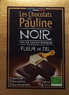 Ciocolata neagra cu sare de mare - Les Chocolats de Pauline