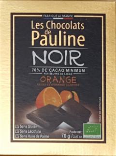 Ciocolata neagra cu portocala - Les Chocolats de Pauline