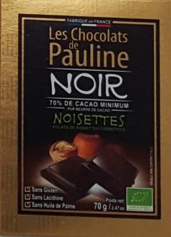 Ciocolata neagra cu alune - Les Chocolats de Pauline