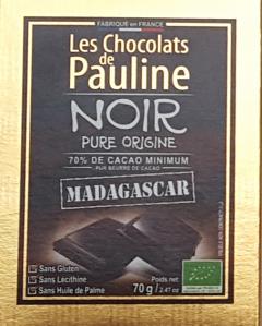 Ciocolata neagra din Madagascar - Les Chocolats de Pauline