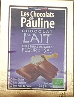 Ciocolata cu lapte si sare de mare - Les Chocolats de Pauline