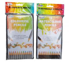 Set 12 creioane colorate in cutie metalica