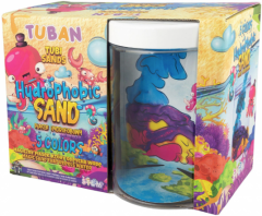 Set creativ - Nisip hidrofob 5 culori si recipient pentru apa