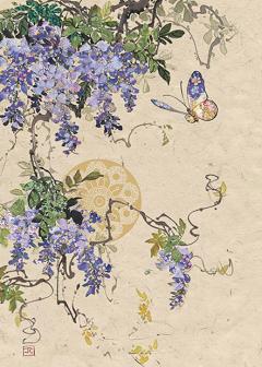 Felicitare - Wisteria Butterfly Bug Art