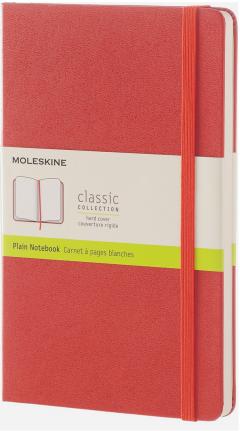 Moleskine Coral Orange Large Plain - Notebook Hard