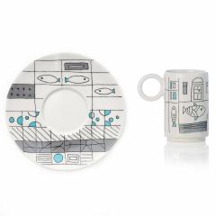 Ceasca si farfuriuta - Galapagos Coffee Cup Metropolitan Fishes