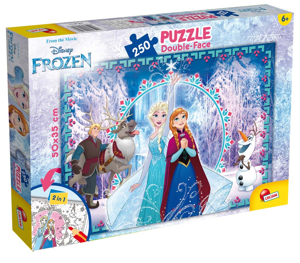 Puzzle Frozen cu 2 fete, 250 piese Ideal Board Games