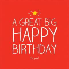 Felicitare - Big Happy Birthday Pigment Productions